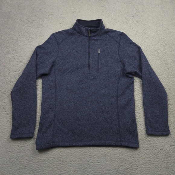 Woolrich Other - Woolrich Blue Heather Quarter Zip Sweater Fleece Pullover Mens Large Hiking